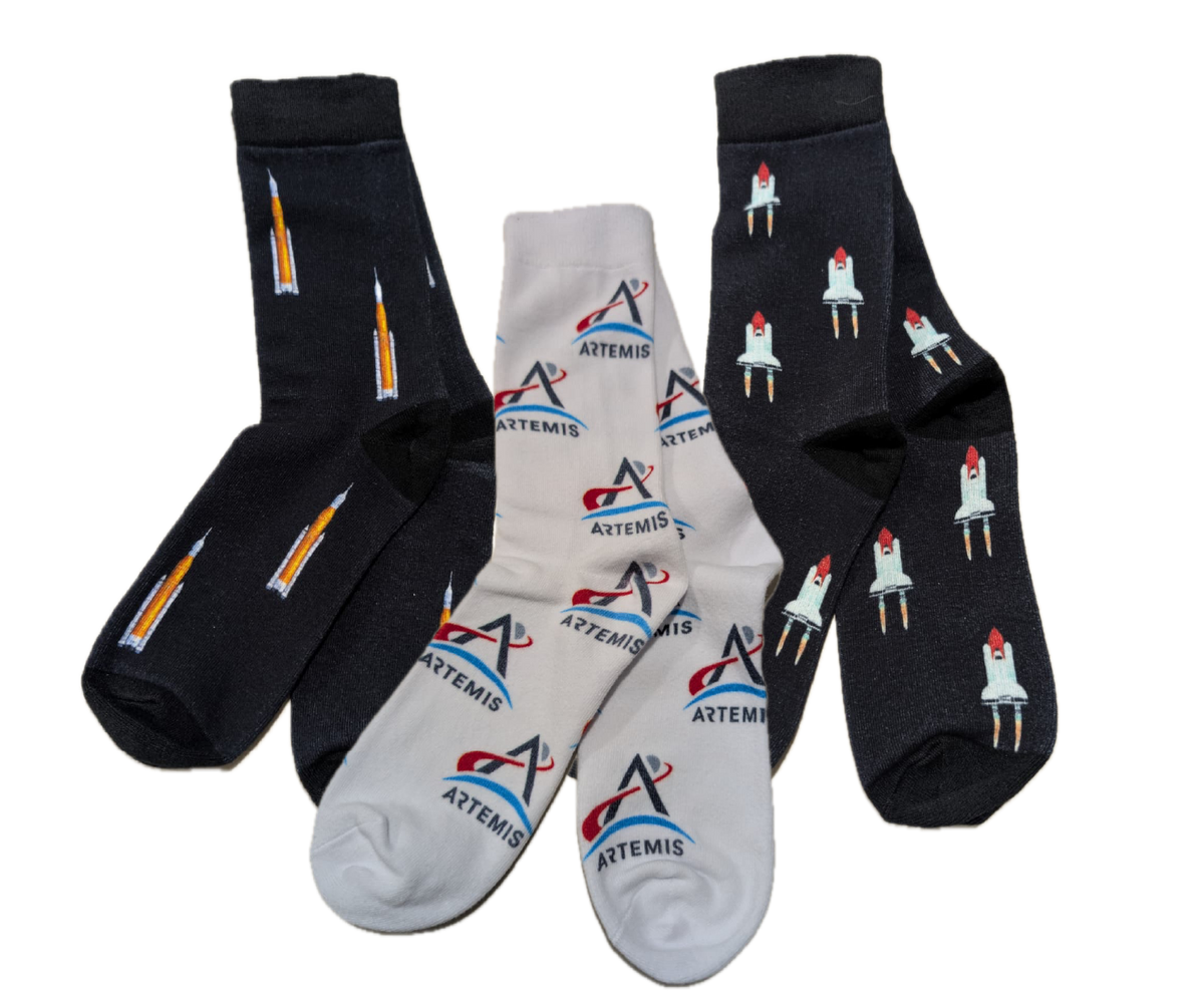 Space socks bundle - three pairs of rocket dress socks