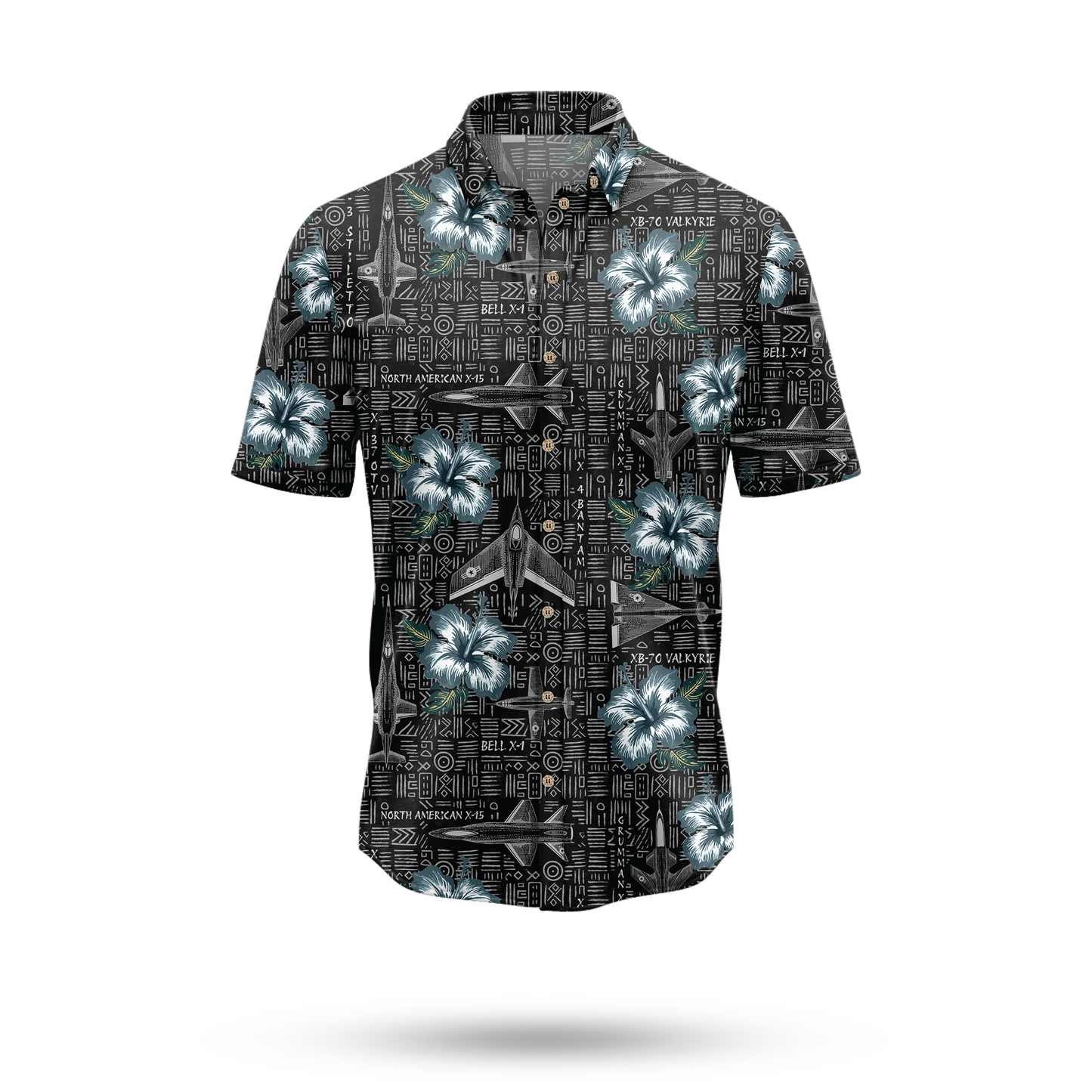 X-Plane Tribal Hawaiian Shirt - Cape Kennedy Clothing