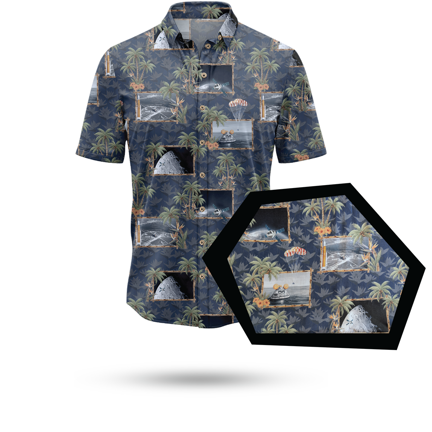 Project Artemis Hawaiian Shirt - Cape Kennedy Clothing 