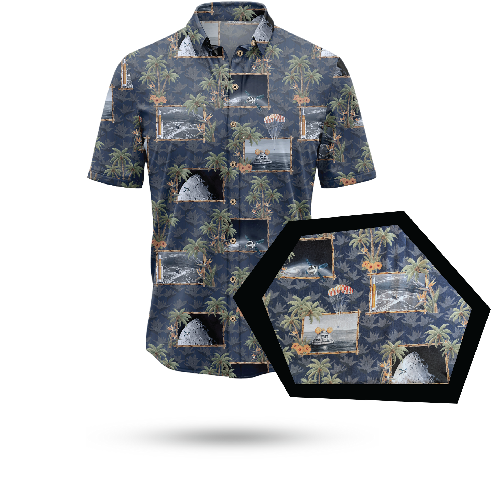 Project Artemis Hawaiian Shirt - Cape Kennedy Clothing 