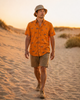 Mars Probes & Rovers Hawaiian Shirt [Orange] - Cape Kennedy Clothing 