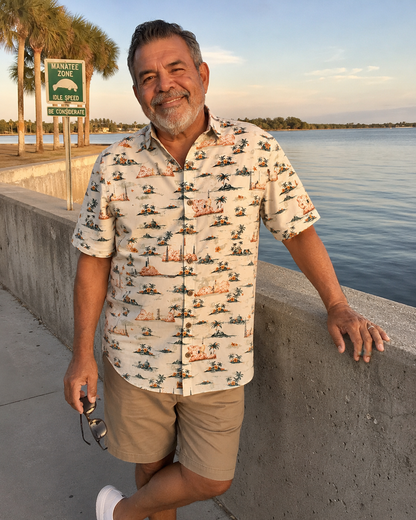 Launch Complex 39 Hawaiian Shirt - Cape Kennedy Clothing 