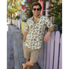 Space Capsules Hawaiian Shirt -Yellow - Cape Kennedy Clothing 