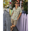 Space Capsules Hawaiian Shirt -Yellow - Cape Kennedy Clothing 