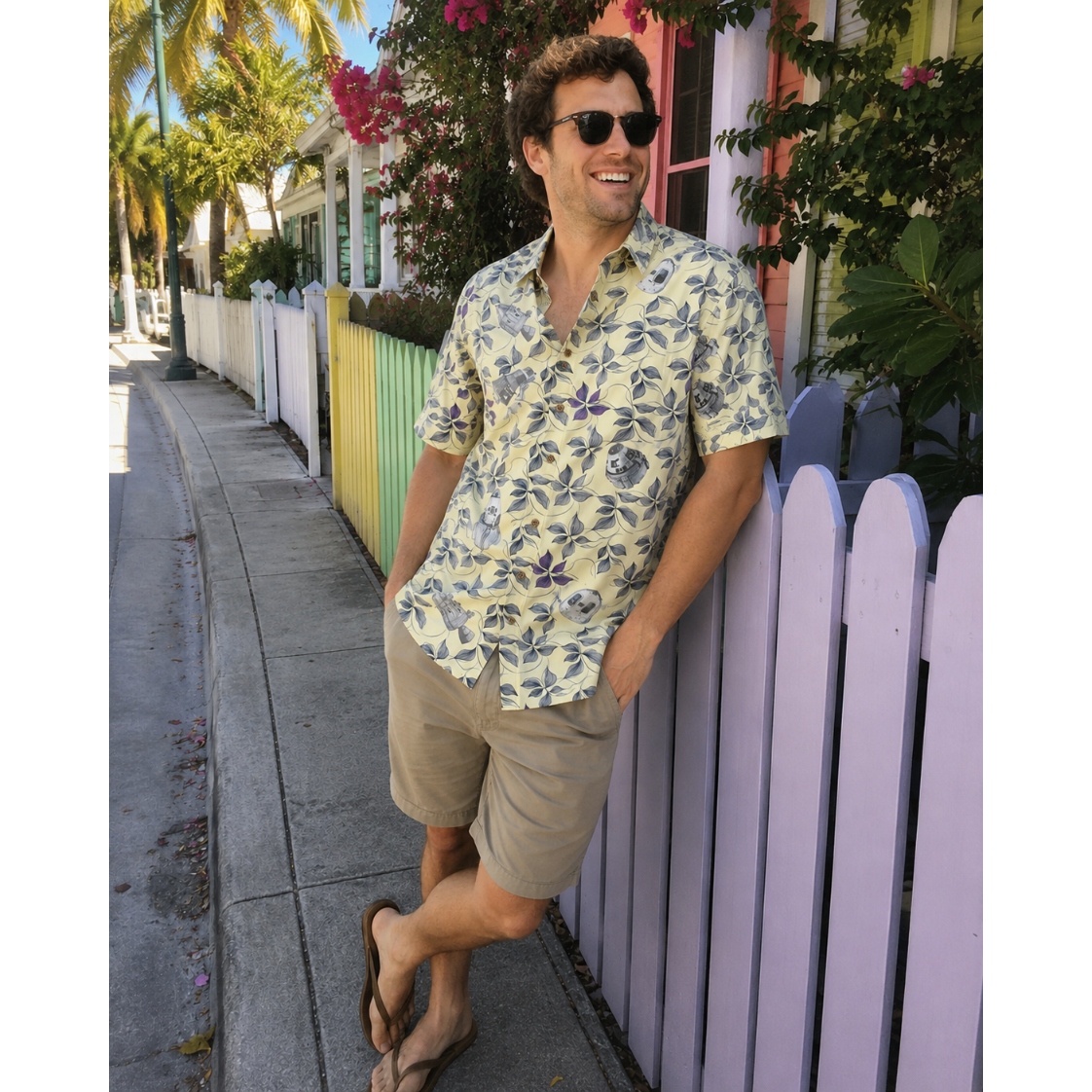 Space Capsules Hawaiian Shirt -Yellow - Cape Kennedy Clothing 