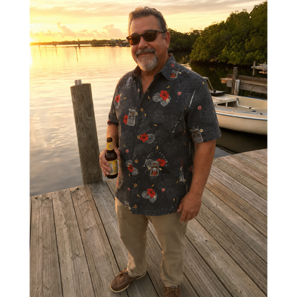 HAM the Space Chimp Hawaiian Shirt - Cape Kennedy Clothing 
