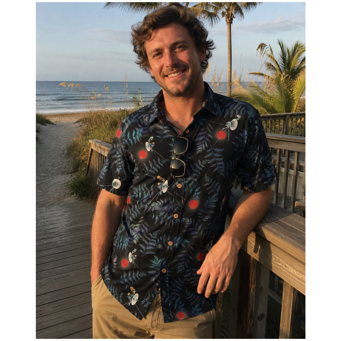Voyager Probe Hawaiian Shirt - Cape Kennedy Clothing 