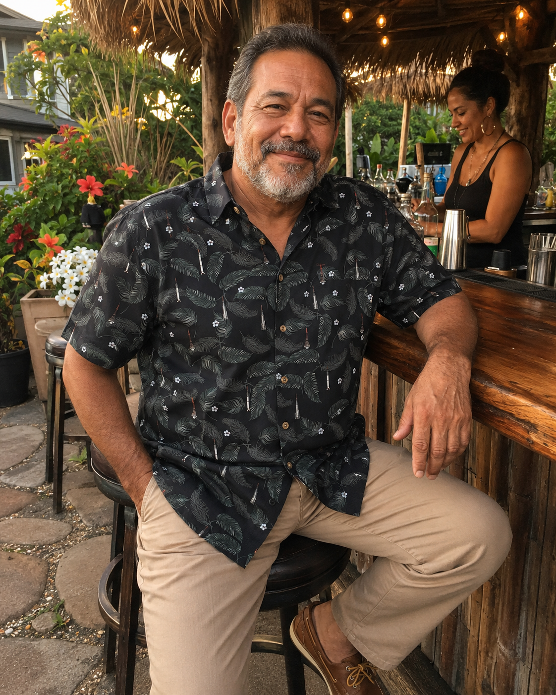 Project Mercury Aloha Shirt — Dark - Cape Kennedy Clothing 