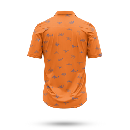 Mars Probes & Rovers Hawaiian Shirt [Orange] - Cape Kennedy Clothing 