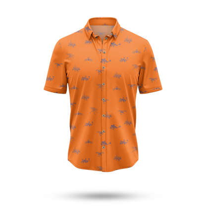 Mars Probes & Rovers Hawaiian Shirt [Orange] - Cape Kennedy Clothing 