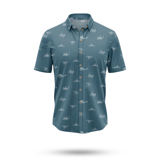 Mars Probes & Rovers Hawaiian Shirt (Teal)