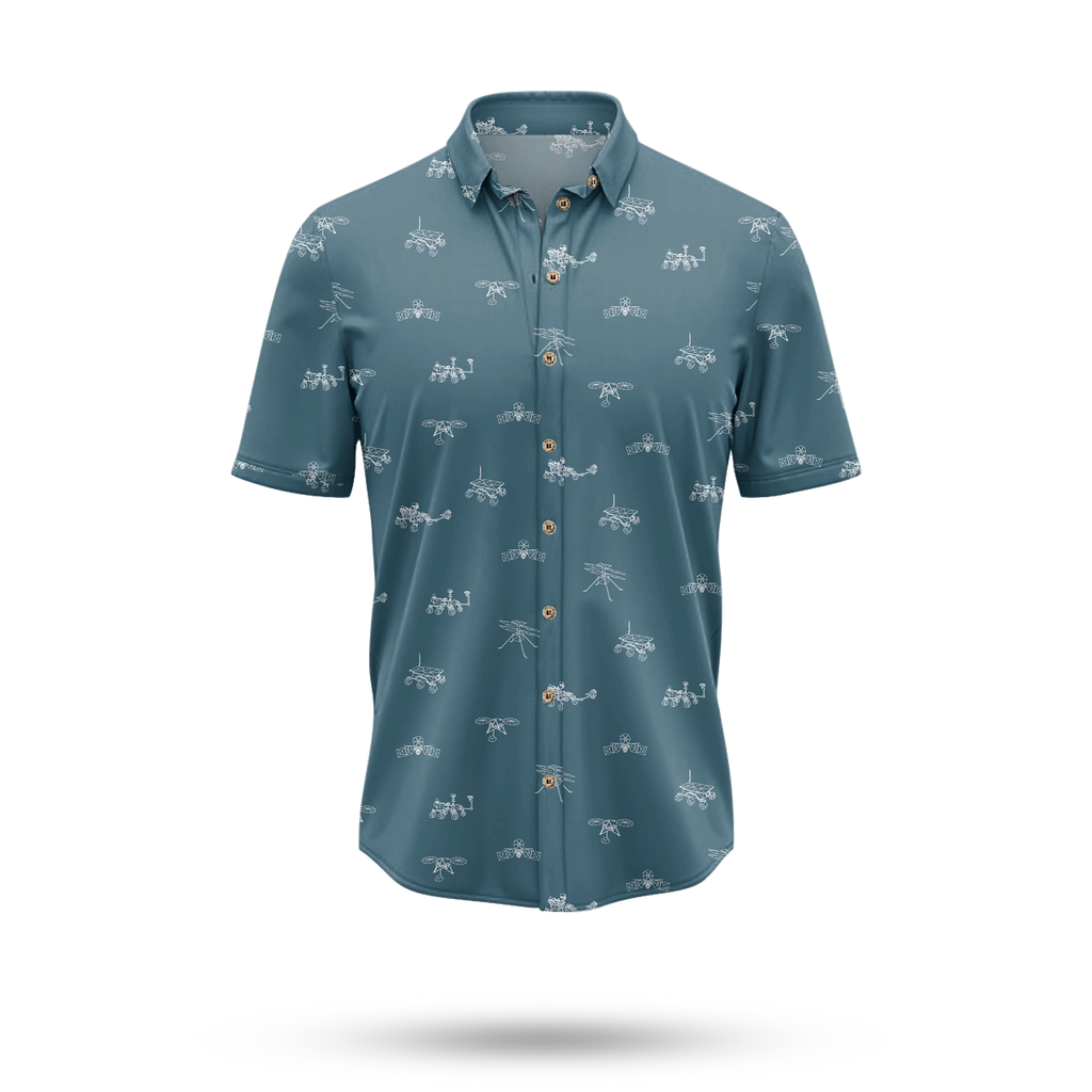 Mars Probes & Rovers Hawaiian Shirt (Teal)