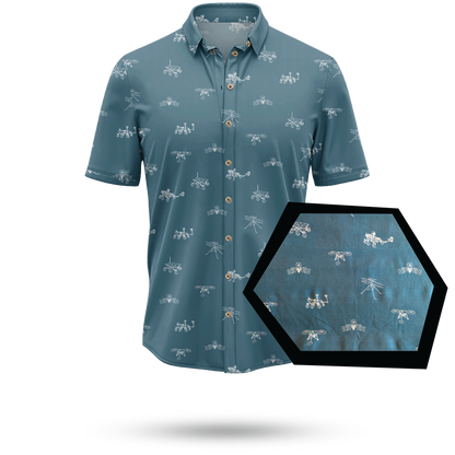 Mars Probes & Rovers Hawaiian Shirt - Cape Kennedy Clothing 