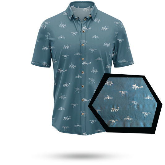 Mars Probes & Rovers Hawaiian Shirt - Cape Kennedy Clothing 
