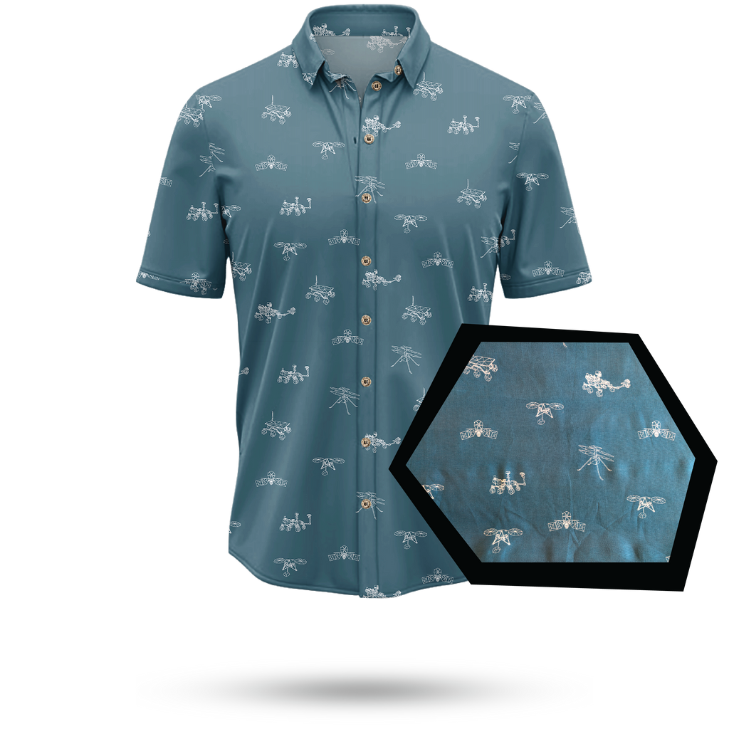 Mars Probes & Rovers Hawaiian Shirt - Cape Kennedy Clothing 
