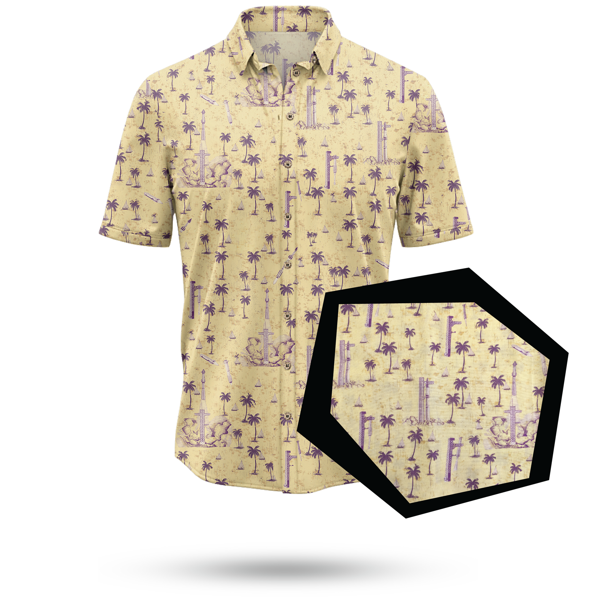 Vintage Starship Hawaiian Shirt - Cape Kennedy Clothing 