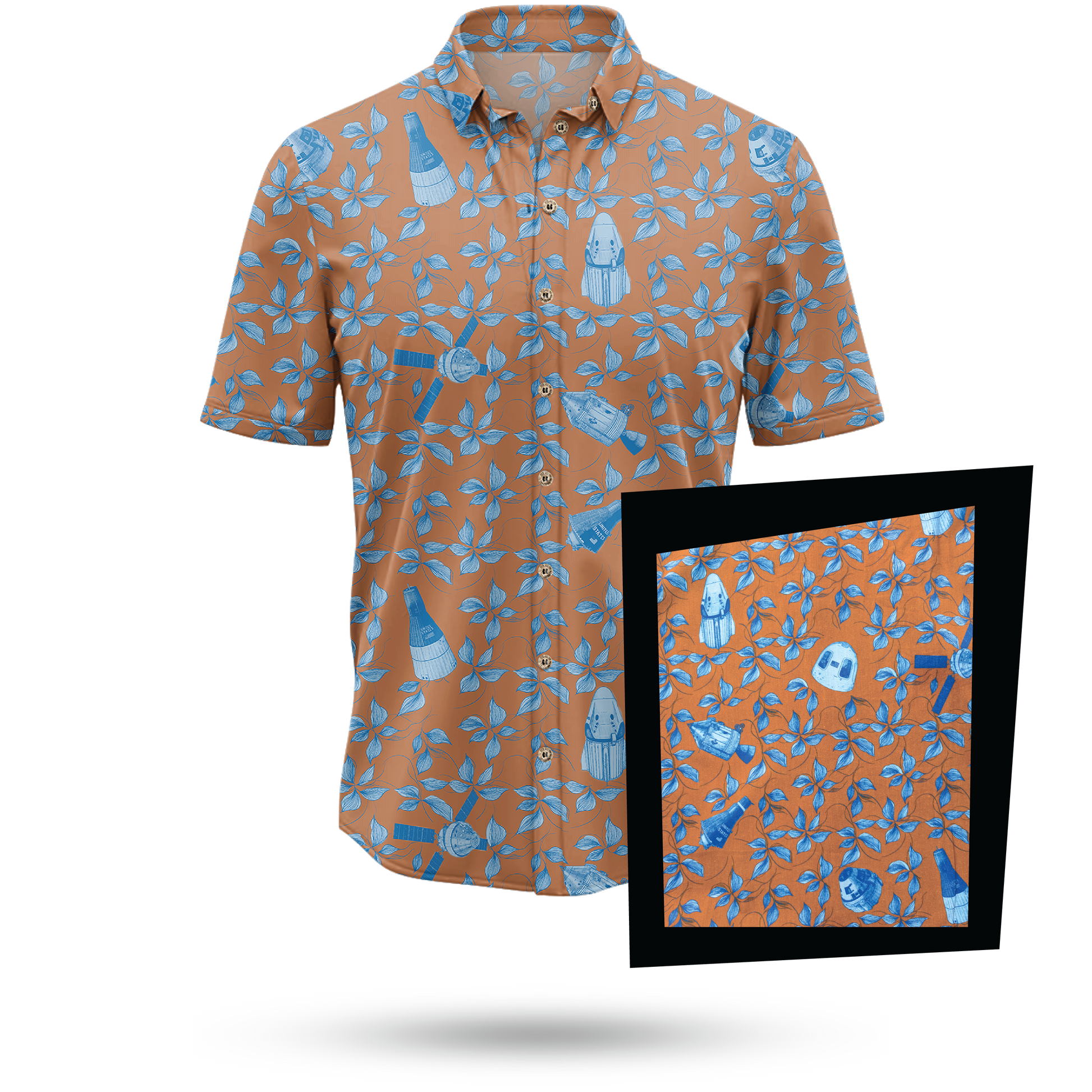 Space Capsules Hawaiian Shirt - Cape Kennedy Clothing 