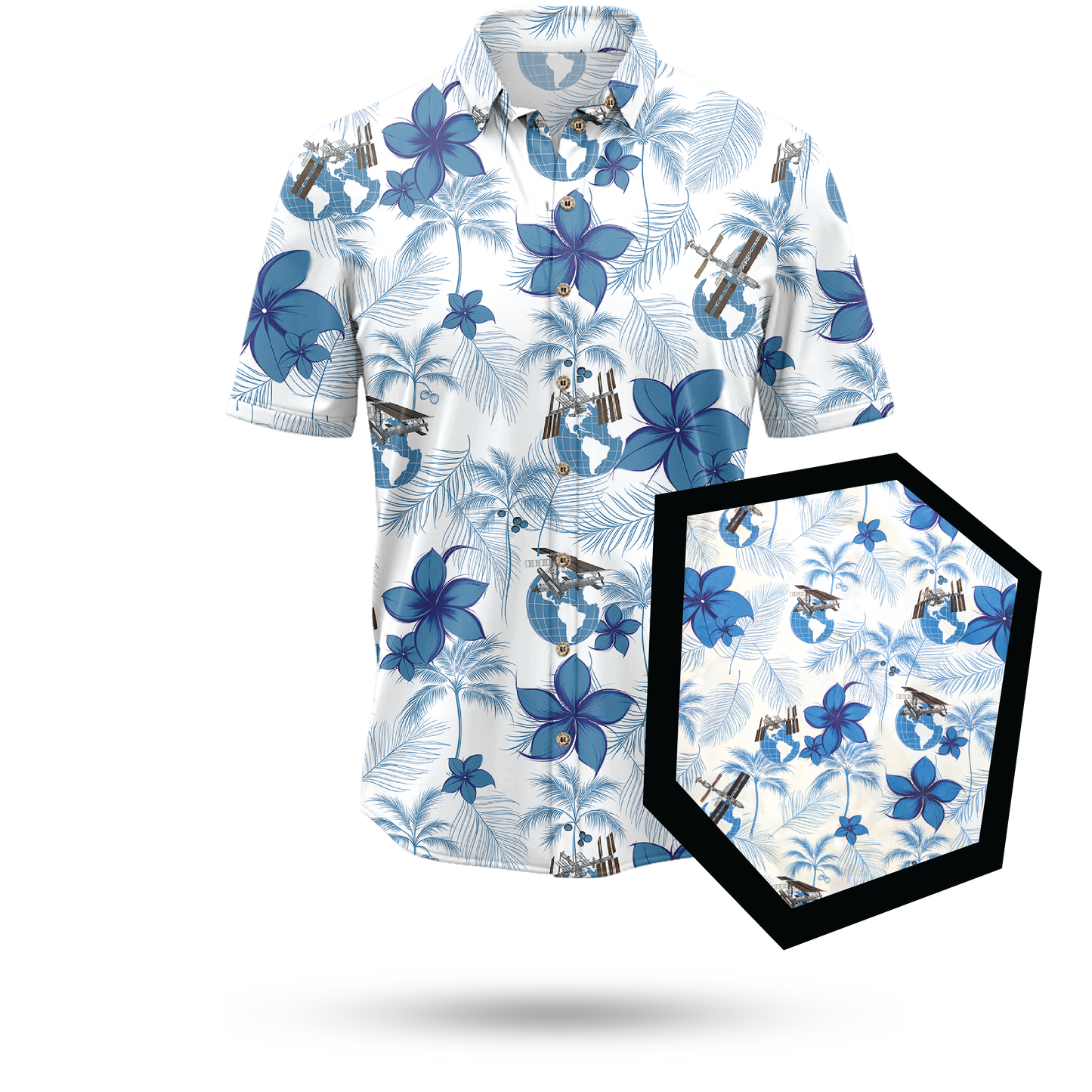 International Space Station Hawaiian Shirt - Cape Kennedy Clothing 