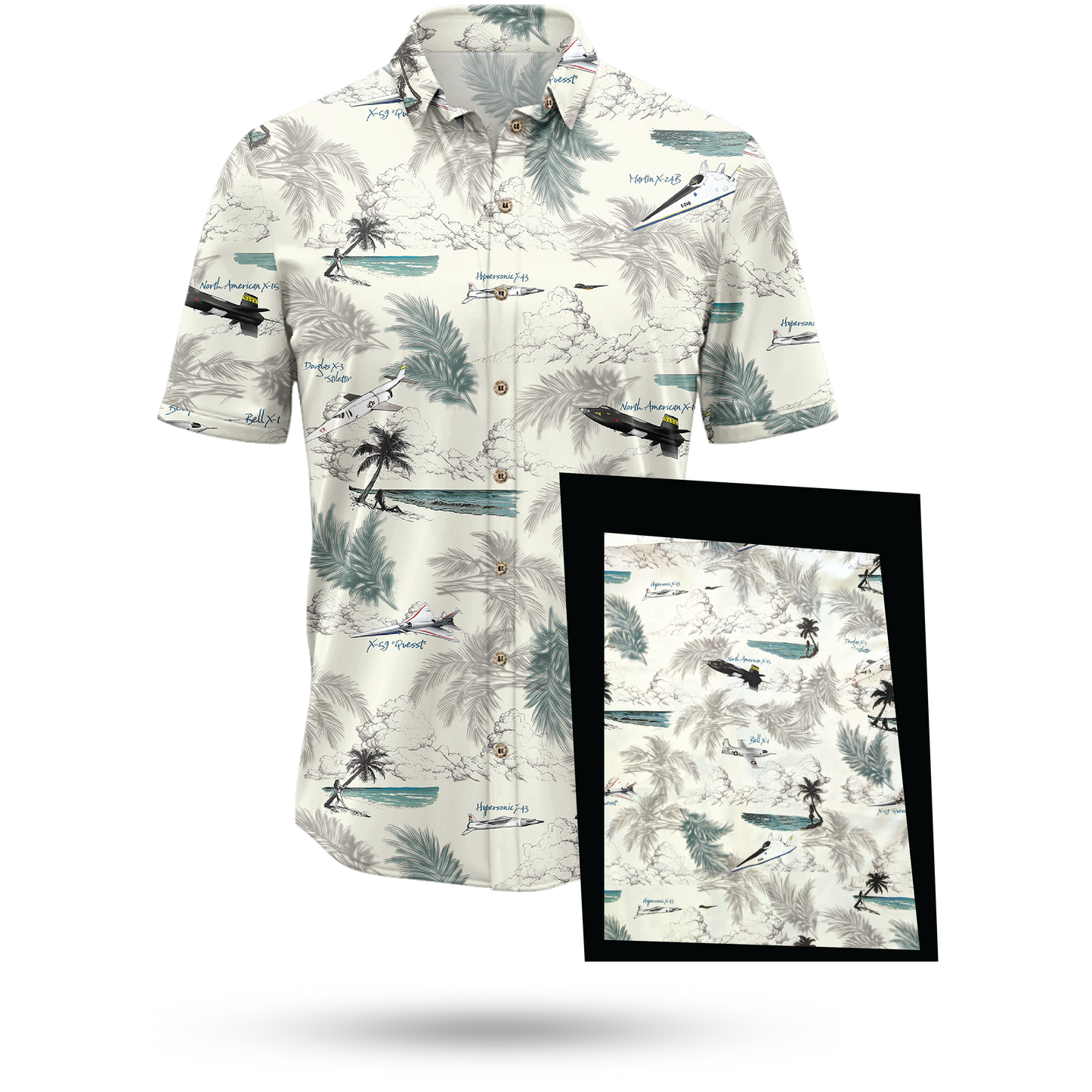 X-Planes Hawaiian Shirt - Cape Kennedy Clothing 