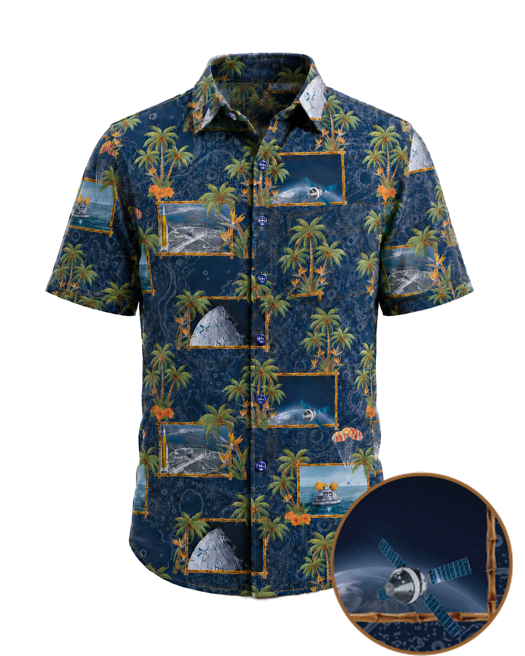 Pre-Sale — Ships by July 30 — Project Artemis Hawaiian Shirt - Cape Kennedy Clothing 