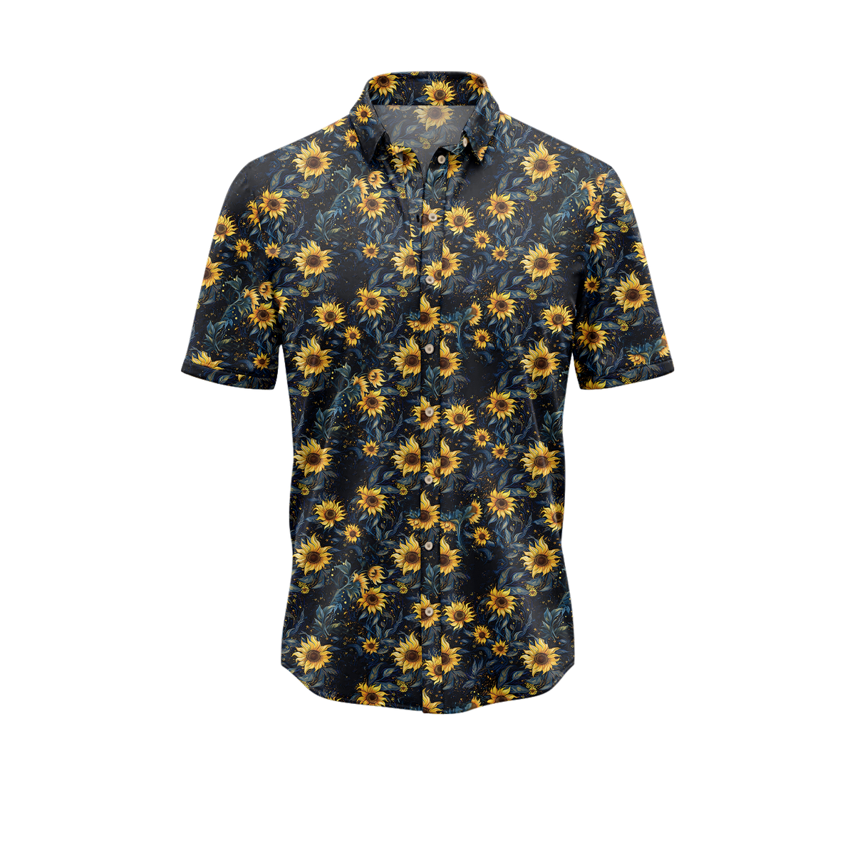 Starry Sunflower Hawaiian Shirt - Cape Kennedy Clothing 