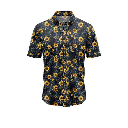 Starry Sunflower Hawaiian Shirt