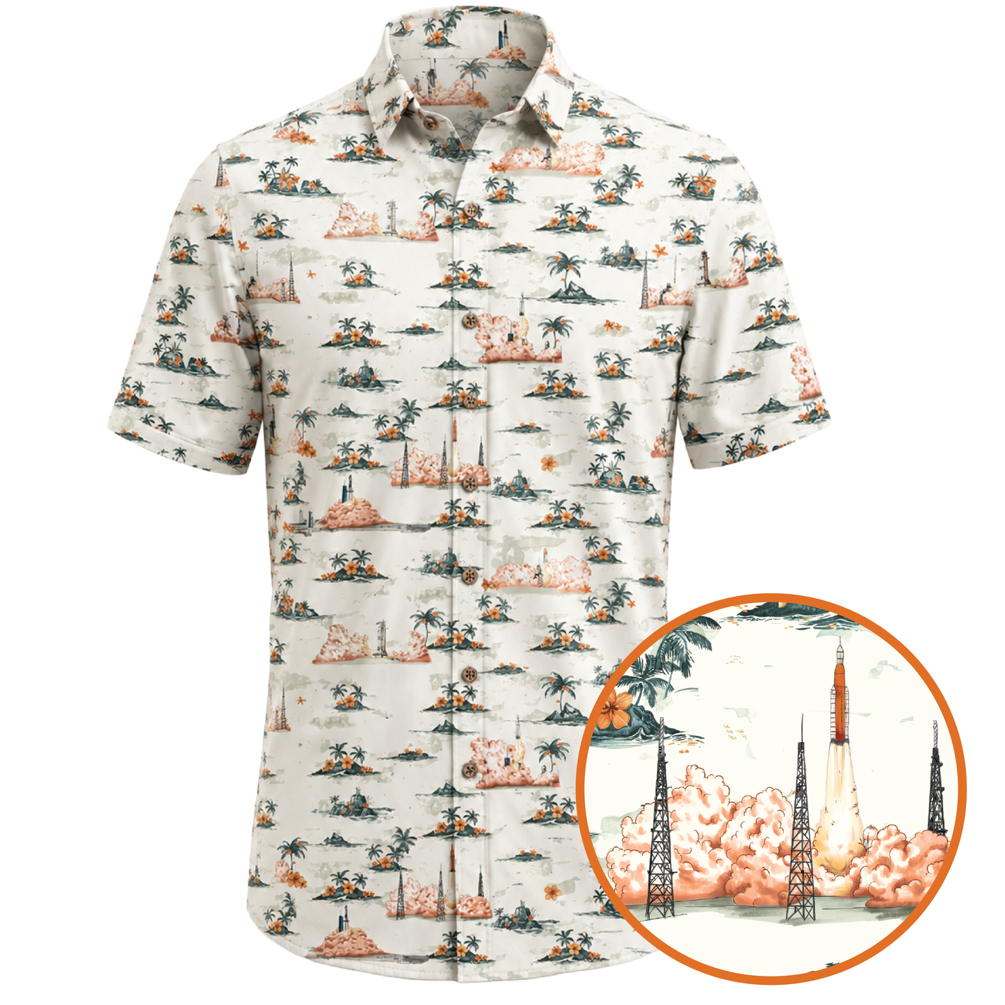 Launch Complex 39 Hawaiian Shirt - Cape Kennedy Clothing 