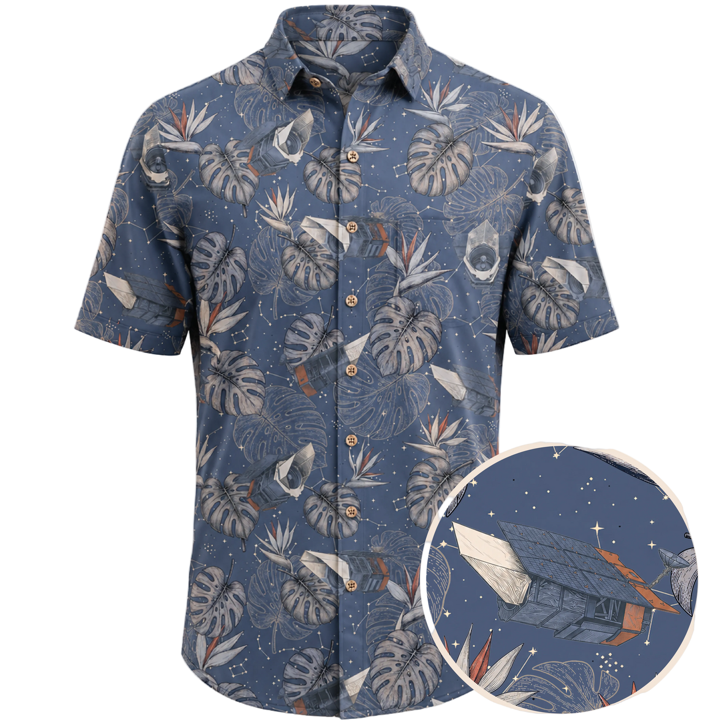 PRESALE--Nancy Grace Roman Telescope Hawaiian Shirt - Cape Kennedy Clothing 