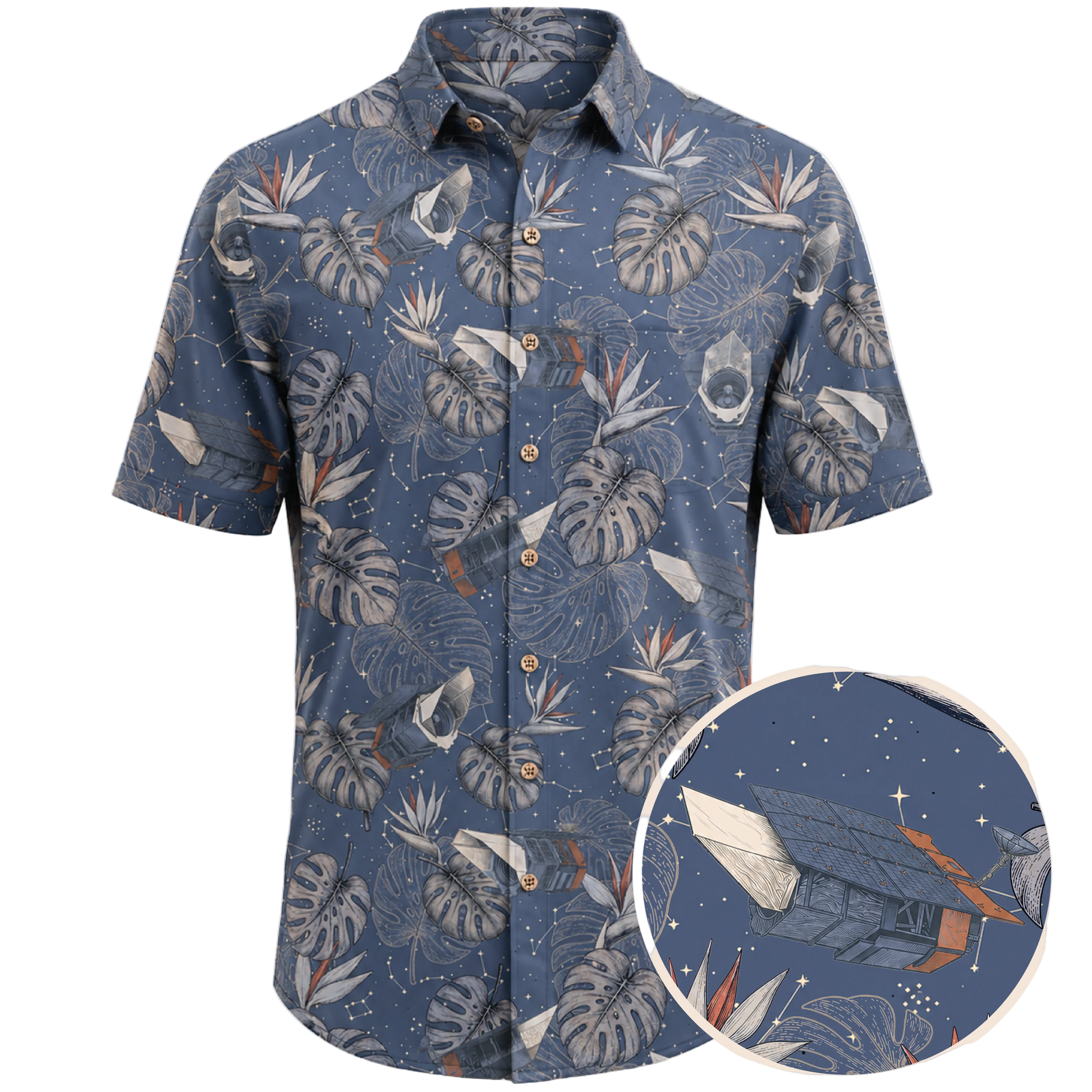 PRESALE--Nancy Grace Roman Telescope Hawaiian Shirt - Cape Kennedy Clothing 