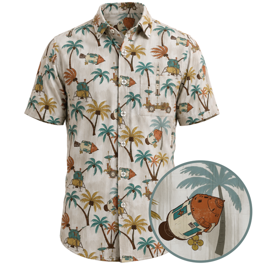 Vintage Apollo Hawaiian shirt - retro Apollo program all-over print
