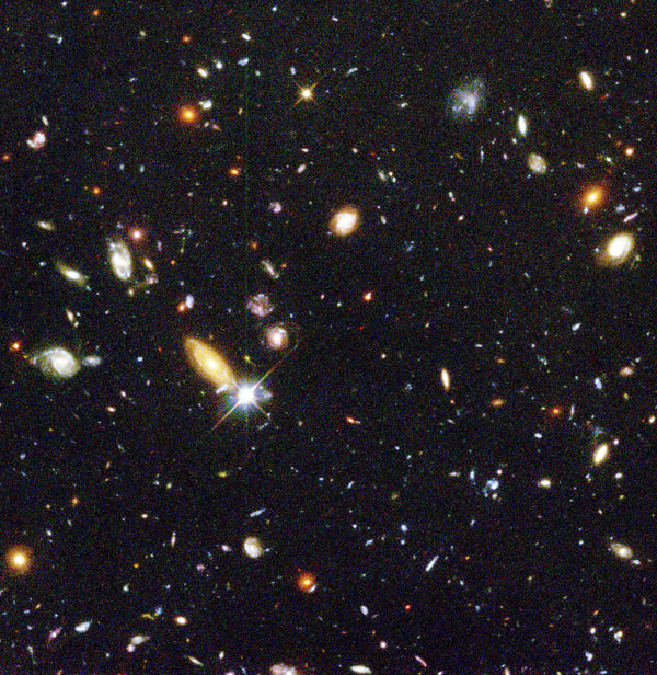 The Hubble Deep Field — thousands of galaxies in one blank patch of sky. Credit: NASA/STScI
